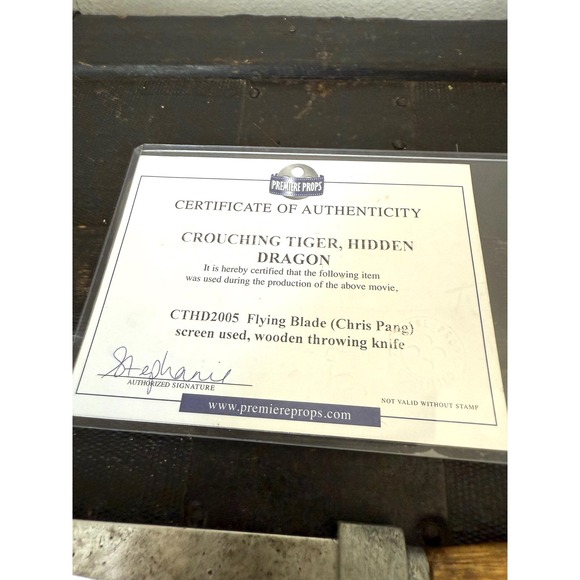 Crouching Tiger Hidden Dragon Screen MOVIE PROP – Chris Pang Flying Blade w/COA - Picture 3 of 7